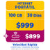 Internet portátil - SIM 100 GB + Módem