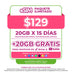 Promo Mamá Telefonía celular - 20GB - eSIM QR - Ilimitado