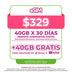 Promo Mamá Telefonía celular - Paquete Compartir 40GB - eSIM QR – Ilimitado