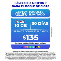 Promo Portabilidad Telefonía celular - 5GB  - eSIM QR – Ilimitado