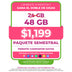 Telefonía celular - 24GB Semestral - Ilimitado