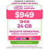 Telefonía celular - 12GB Semestral - eSIM QR - Ilimitado