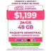 Telefonía celular - 24GB Semestral - eSIM QR - Ilimitado